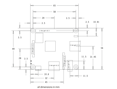 Raspberry Pi Mechanical Drawings & Dimensions - Raspberry Pi Spy